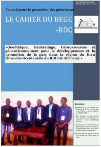 LE CAHIER DU BEGE-RDC, Journal pour la promotion des géosciences